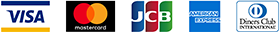 VISA, mastercard, JCB, AMERICAN EXPRESS, Diners Club international